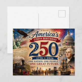 Postal Celebración Patriótica del 250 Aniversario de Amér
