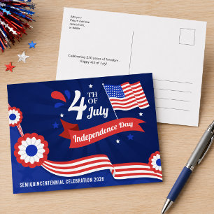 Postal Celebración Semicuincuentenario del 4 de Julio 202