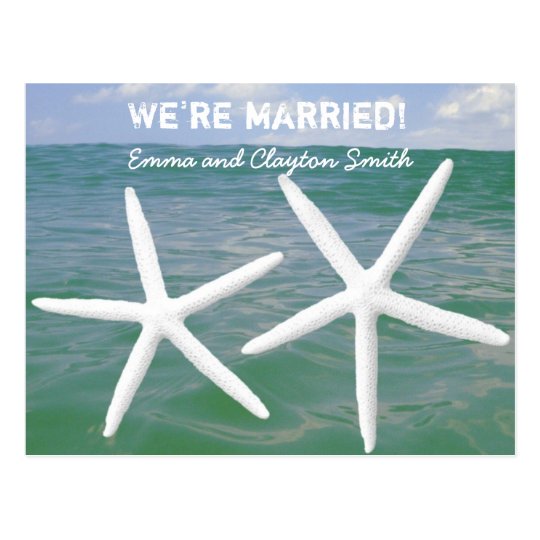Postal Celebración temática del Poste-Boda de la playa