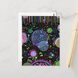 Postal Celebraciones Celestiales: Arte Abstracto Maximali