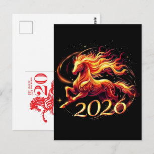 Postal Celebraciones del Año Chino del Caballo 2026