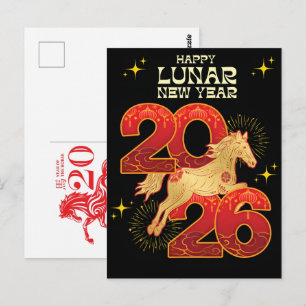 Postal Celebraciones del Año Chino del Caballo 2026