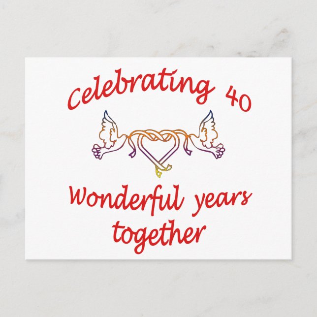 Postal Celebrando 40 años (Anverso)