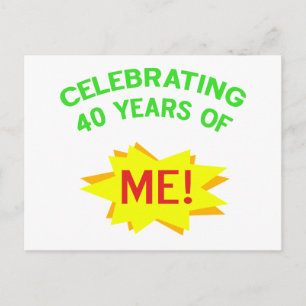 Postal Celebrando 40 años de mí