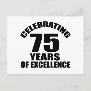 Postal Celebrando 75 años de cumpleaños