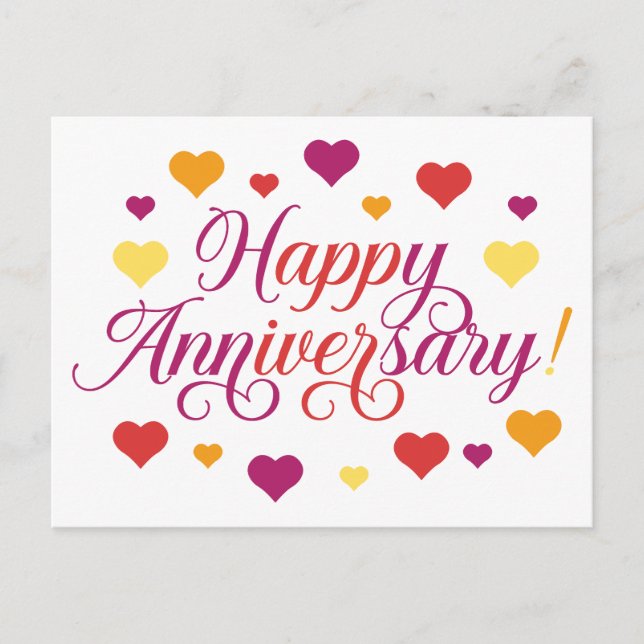 Postal Celebrando el amor: Feliz Aniversario (Anverso)