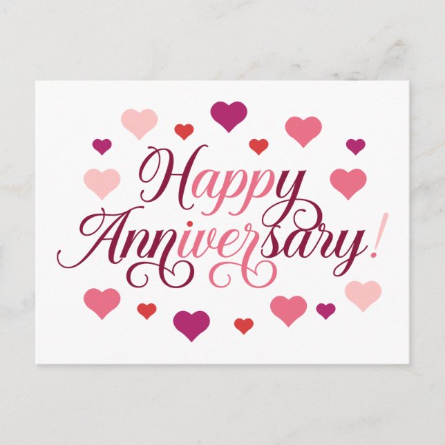 Postal Celebrando el amor: Feliz Aniversario (Anverso)