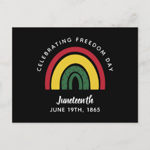 Postal Celebrando el Día de la Libertad, arcoiris 1865