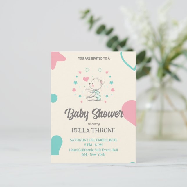 Postal ¡Celebrando la llegada de tu pequeño milagro! (Anverso de pie)