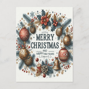 Postal Celebrando las fiestas: Feliz Navidad