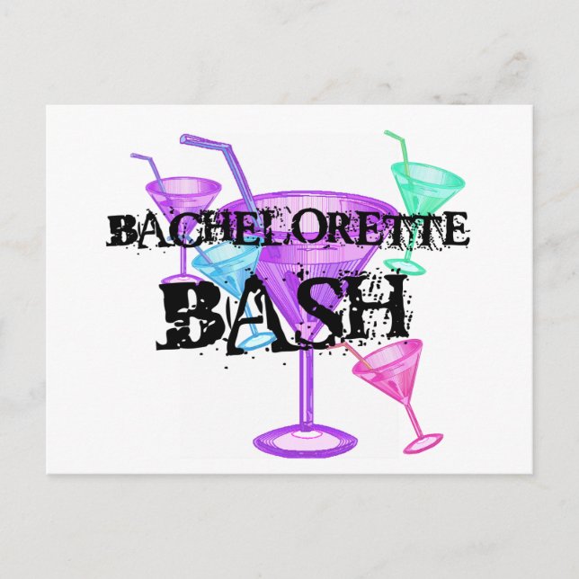 Postal Celebrar a Bachelorette Bash (Anverso)