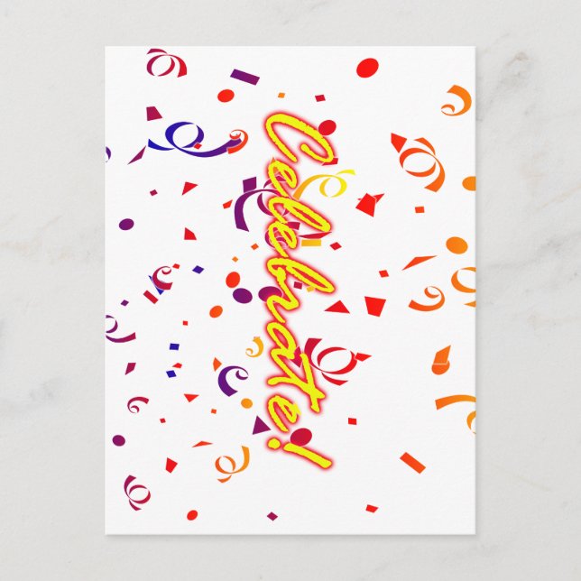 Postal Celebrar Confetti (Anverso)