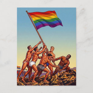 Postal Celebrar el Orgullo Gay, la Fuerza y la Unidad