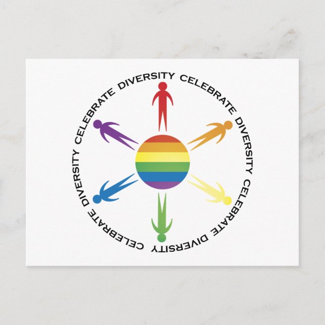 Postal Celebrar la diversidad (Anverso)
