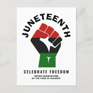 Postal Celebrar la libertad JUNETEENTH