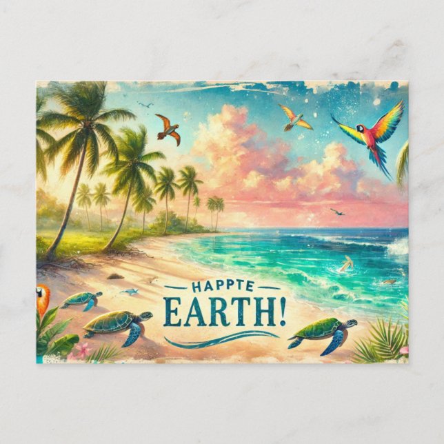 Postal Celebrar la Tierra, 22 de abril (Anverso)