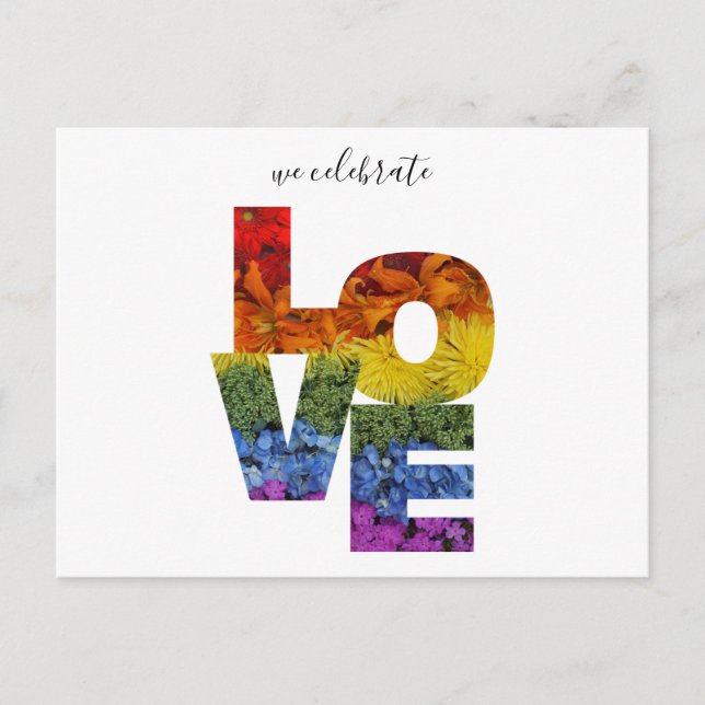 Postal Celebrar las flores de amor (Anverso)
