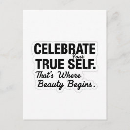 Postal Celebrate True Self Sticker