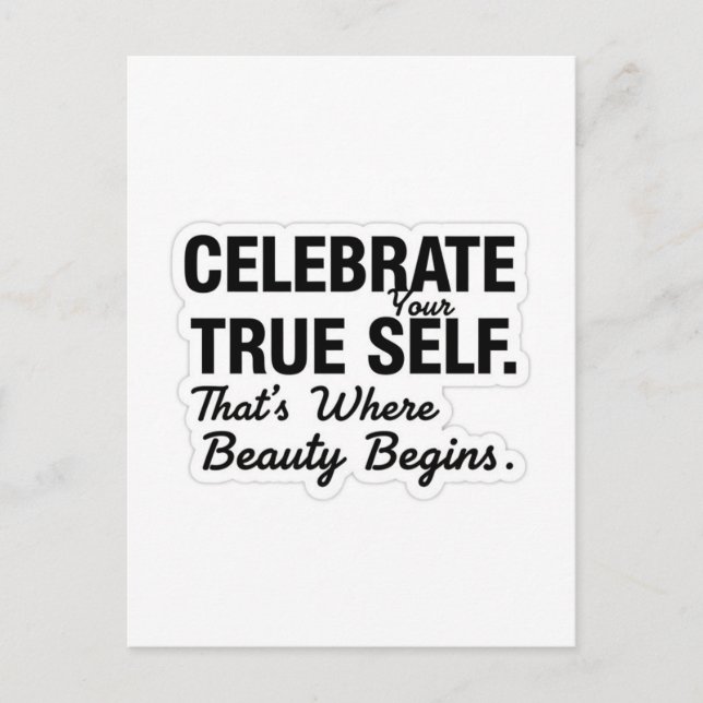 Postal Celebrate True Self Sticker (Anverso)