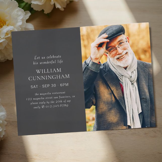 Postal Celebre su vida Foto moderna simple minimalista (Subido por el creador)