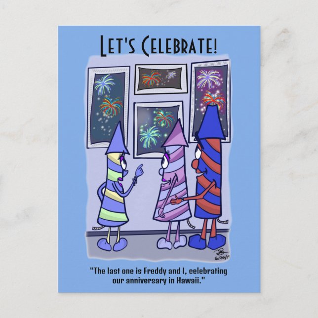 Postal Celebremos el 4 de julio (Anverso)