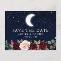 Celestial Blue Sky Moon Stars Floral Salvar La Fec