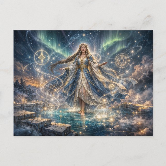 Postal Celestial Sorceress Fantasy Postcard (Anverso)