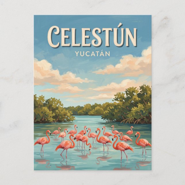 Postal Celestún México (Anverso)
