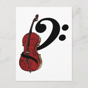 Postal Cello Clef