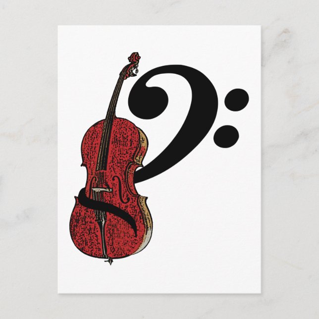 Postal Cello Clef (Anverso)