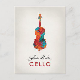 Postal Cello - Música Colorida Brillante