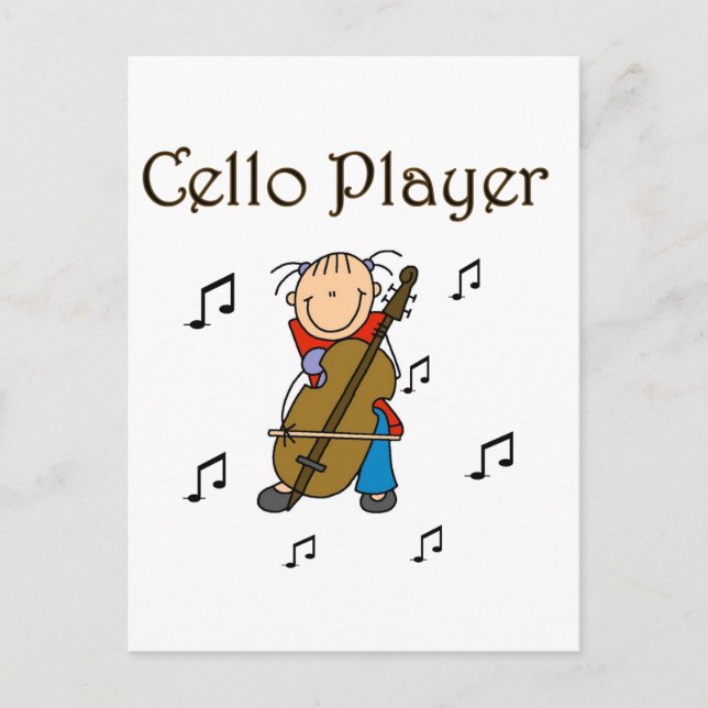 Postal Cello Player camisetas y regalos (Anverso)