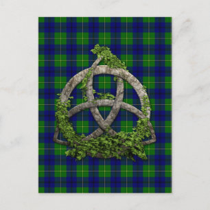 Postal Celtic Trinity Knot Y Clan Johnston Tartán