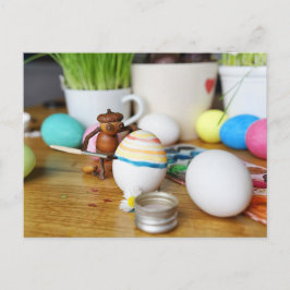 Postal Células de maíz decorando huevos de Pascua Postale