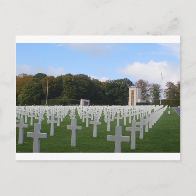 Postal Cementerio americano de Luxemburgo (Anverso)