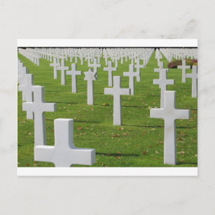 Postal Cementerio americano de Normandía