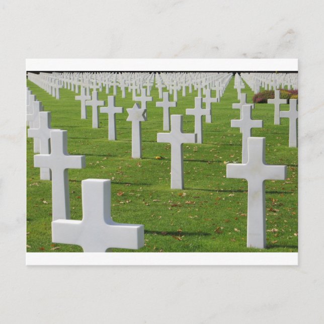 Postal Cementerio americano de Normandía (Anverso)