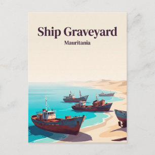 Postal Cementerio de Barcos Mauritania