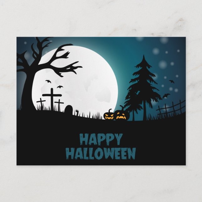 Postal Cementerio de Halloween (Anverso)