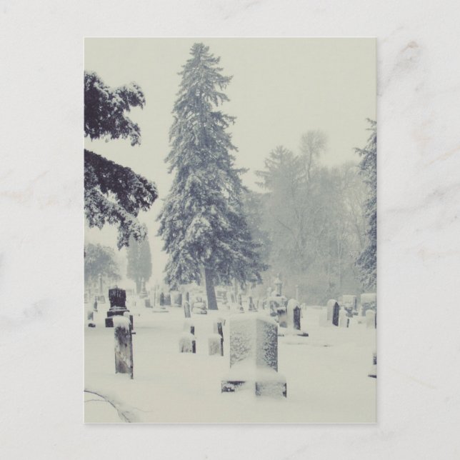 Postal Cementerio de invierno (Anverso)