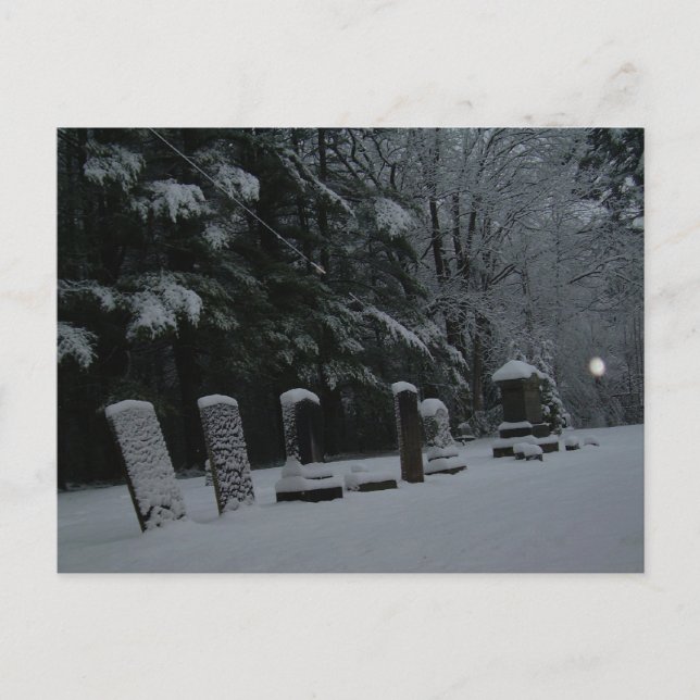 Postal Cementerio de invierno con Orb (Anverso)