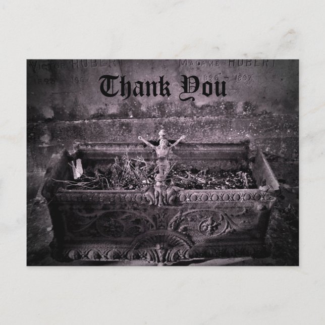 Postal Cementerio gótico Gracias (Anverso)