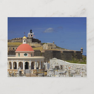 Postal Cementerio junto al mar de Puerto Rico