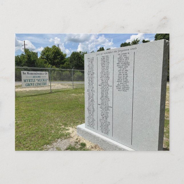 Postal Cementerio Muckle Grove, Georgetown, SC (Anverso)