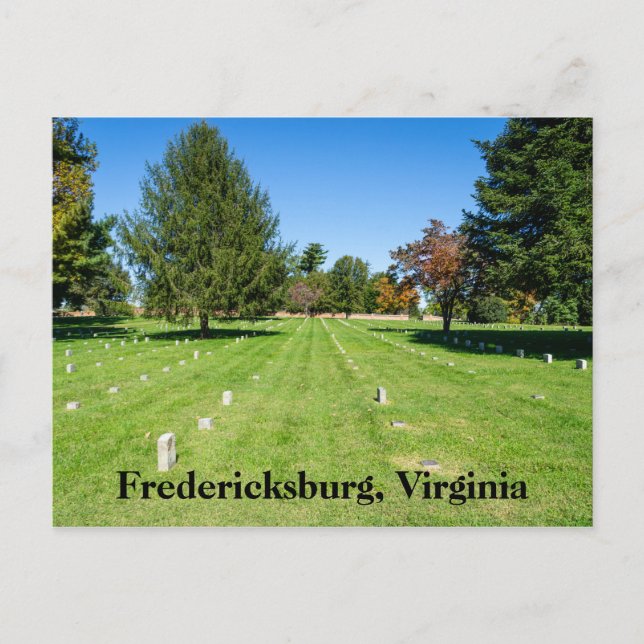 Postal Cementerio nacional de Fredericksbug (Anverso)