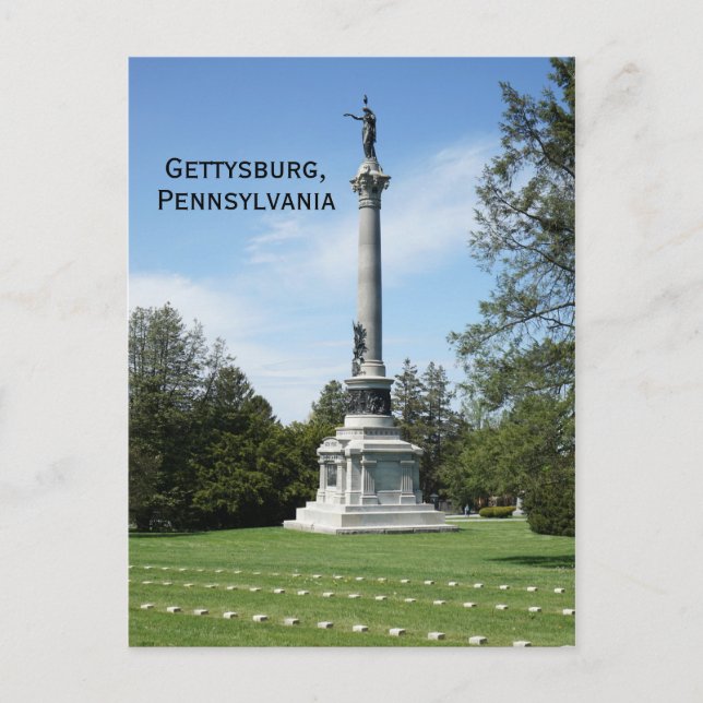 Postal Cementerio nacional de Gettysburg (Anverso)