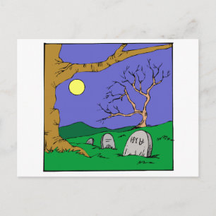 Postal Cementerio nocturno