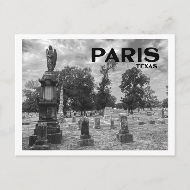 Postal Cementerios de París (Texas) (Anverso)
