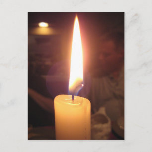 Postal Cena a la luz de las velas