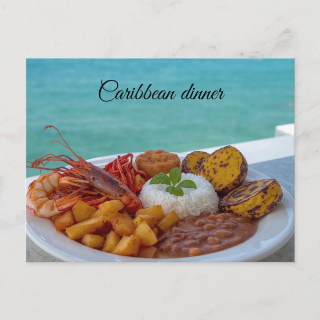 Postal Cena caribeña (Anverso)